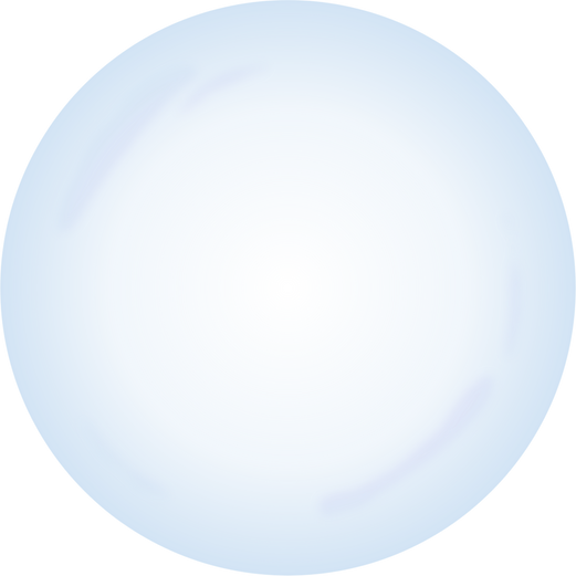 transparent soap bubble blue